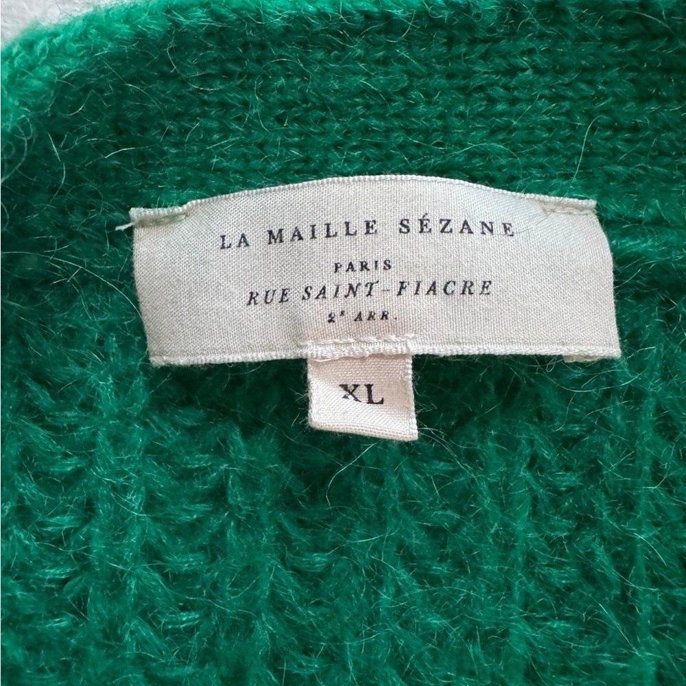Sezane Achille Jumper in bright green Women’s Cardigan Sweater size XL - Picture 5 of 7